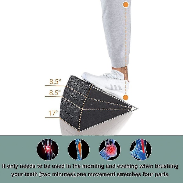 3 st Yoga Wedge Squat Wedge Justerbar Halkskyddad Lutande Bräda Extender Fotstegssträckare