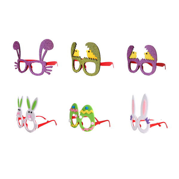 6 Easter Egg Bunny Chick Glasses Prom Party Decor Funny Glasses