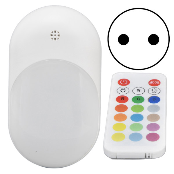 Plug in LED-nattlampor 16 statiska färger RGB-nattlampa med
