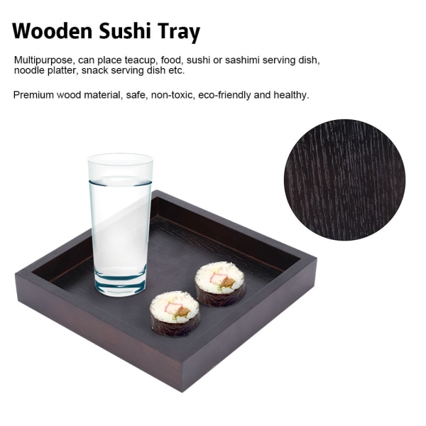 1 st träserveringsbricka sushibröd rektangulär mat teplatta