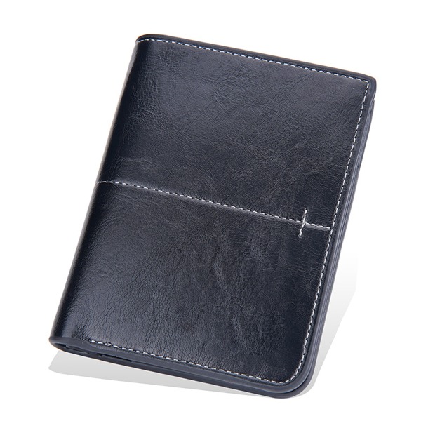 Kort handväska för män retro multi-kort dragkedja pengar clip vertikal