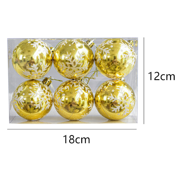 6 cm Christmas Snowflake Plastic Hanging Ball Pendant Snowflake