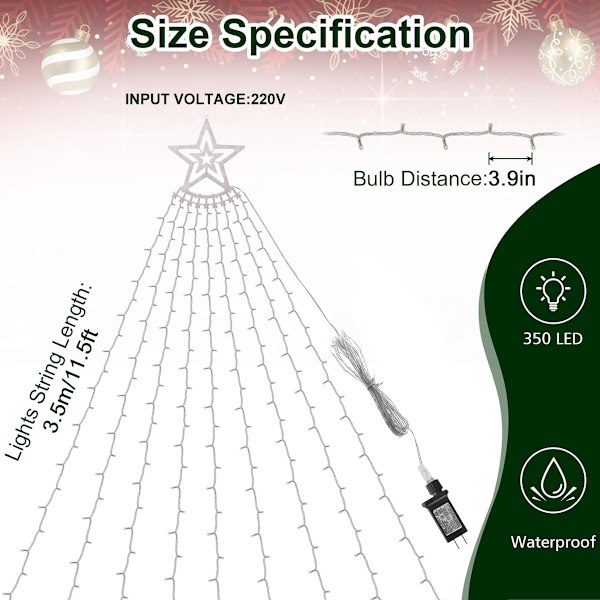 Christmas Decorations  Star String Lights Christmas Star Tree