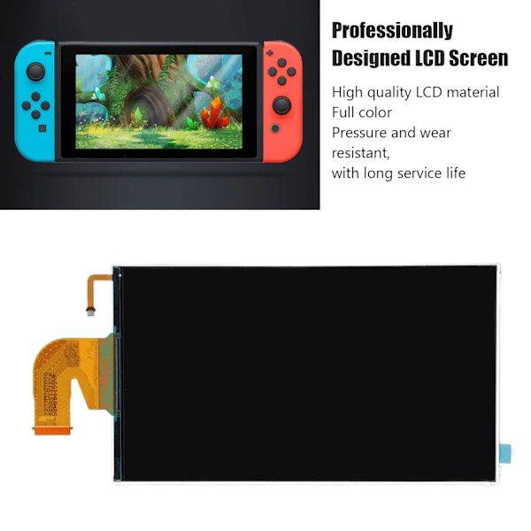Nintendo Switch LCD-skärm, Digitizer Display Ersättningsdelar Högkvalitativt Reparationskit för Exakt Storlek, Fullfärg Högupplöst Display