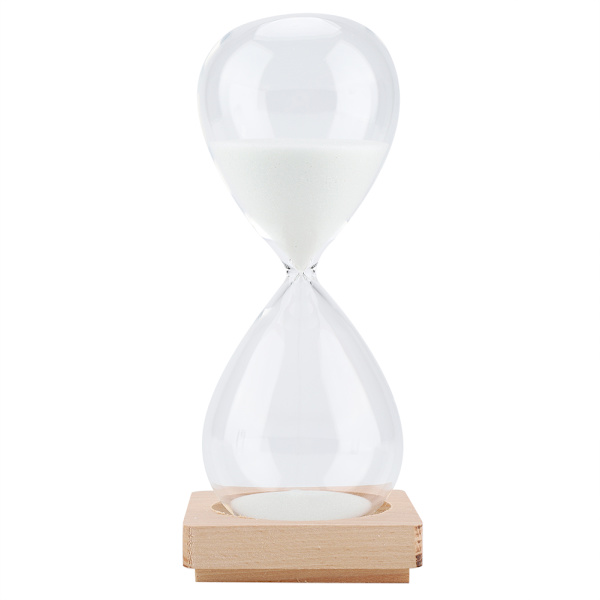 Färgglad sandtimer med träbas 30 minuter klocka timglas