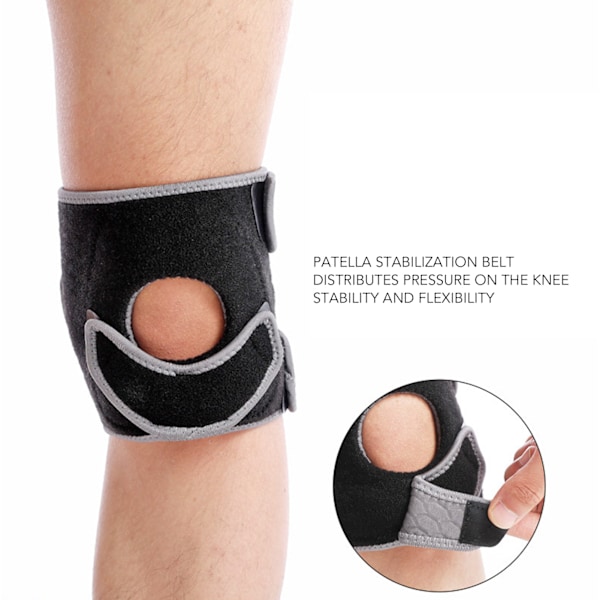 Patellastabilisator med andningsbart material, knäskydd som erbjuder justerbar kompression &amp; anpassad passform för halkfri design