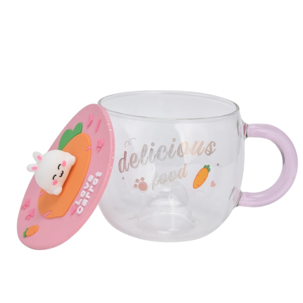 Mug Cup Söt Vacker Mug Cup med Silikonlock Handtag Håll