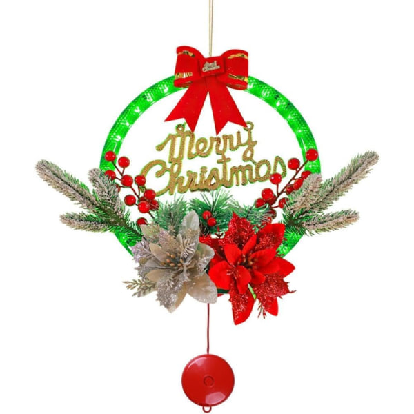 Christmas Wreath for Front Door Tree Hanging Ornament with