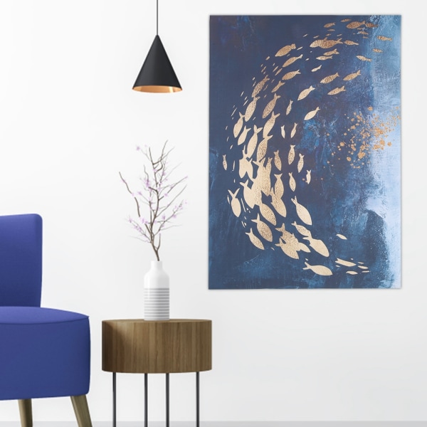 Ocean & Fish Art Painting Poster Väggdekor Sovrum Vardagsrum