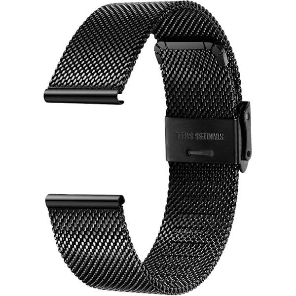 Klocka Mesh Armband Rostfritt Stål Snabbkoppling Herr Dam 22mm