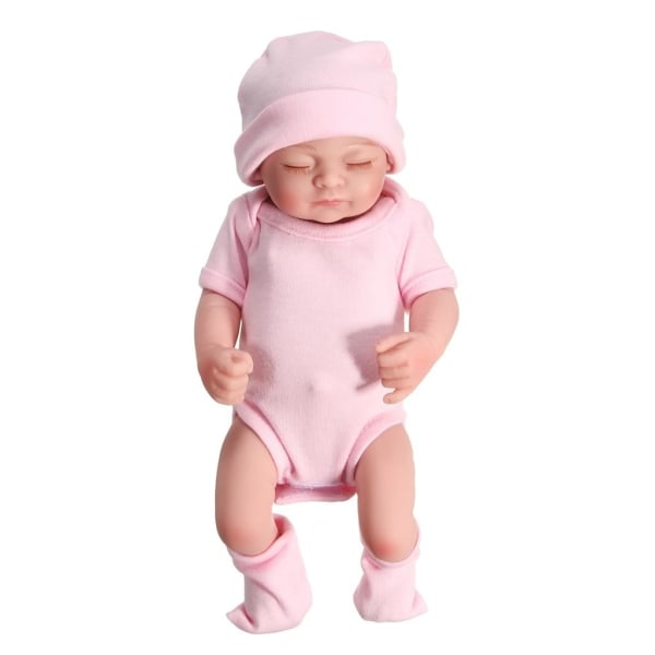 Härlig Reborn Baby Girl Doll 18 tums mjuk silikon realistisk