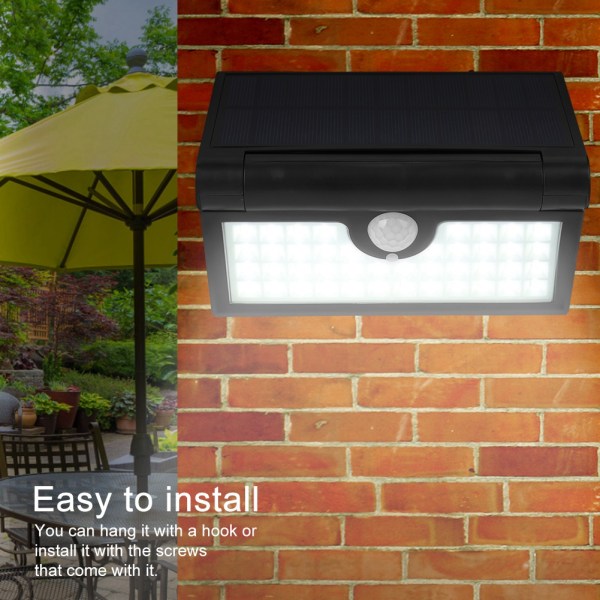 2W 42LEDs Vattentät Solenergi Fällbar Infraröd Induktion