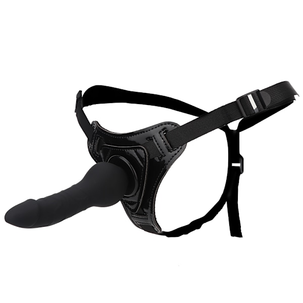 Vuxenleksak för oförglömliga stunder, mjukt nylon veganskt läder justerbar strap-on sele med metall O-ringar för säker fastsättning, vibrerande