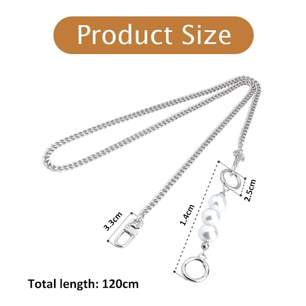 DIY Imitation Pearl Bead Purse Handle Strap Bag Charms Handbag