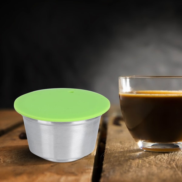 Rostfritt stål återanvändbar påfyllningsbar kaffekapselkopp passar för