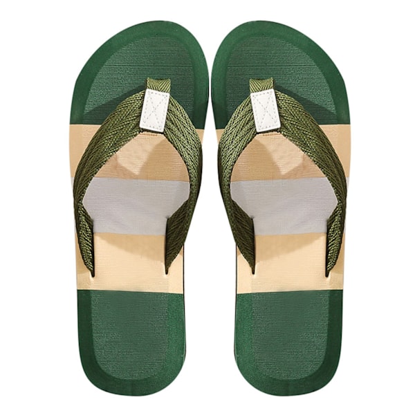 Flip-flops för män, snabbtorkande, ventilerande, halkfria, mjuka EVA, ergonomiska badtofflor, grön 41