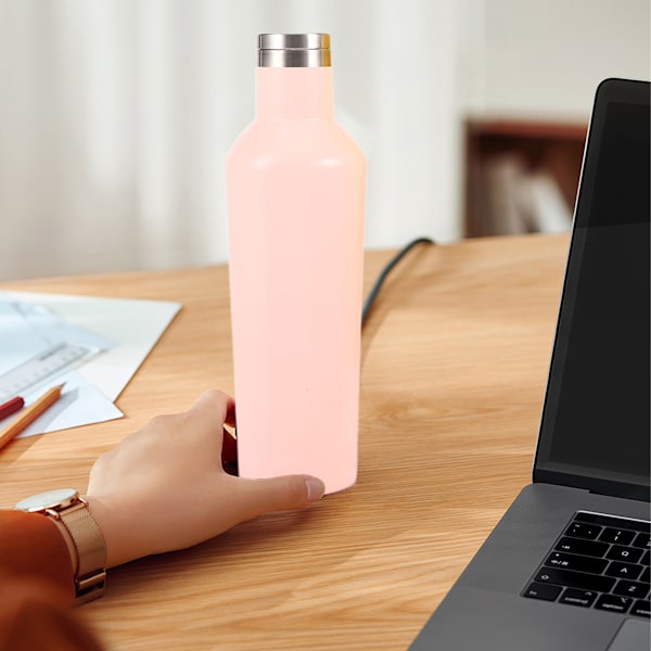 Isolerad Tumbler, Gloss Orchid, 500 ml – Återanvändbar vattenflaska håller drycker kalla eller varma – Mugghållarvänlig Tumbler med skruvlock Light Pink