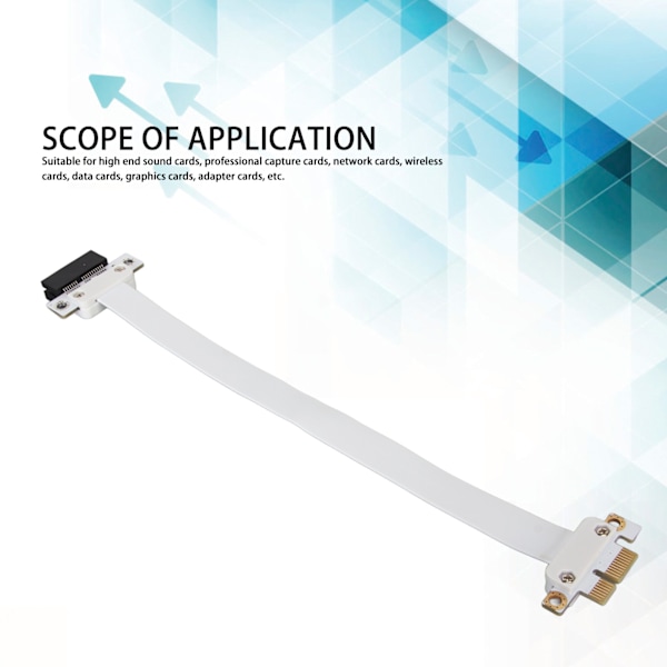 PCIE Förlängningskabel Höghastighets Flexibel PCI Express 3.0 1X Riser-kabel PCIE 1X Förlängningsadapter Jumper för Nätverkskort 40cm / 15.7in