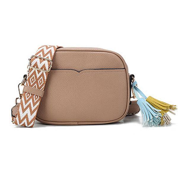 Crossbody-väskor för kvinnor, snygg axelväska med bred rem, daglig