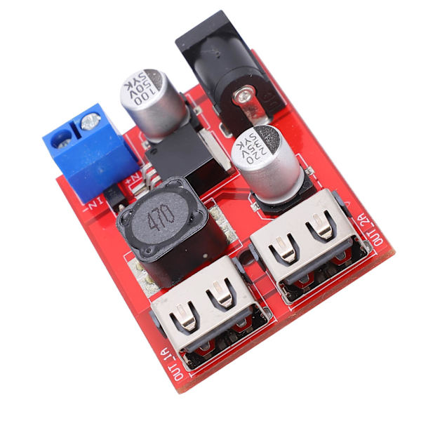 Buck-modul 9V/12V/36V till 5V Justerbar Reglerad Strömförsörjningsmodul 3A för Bil Laddning