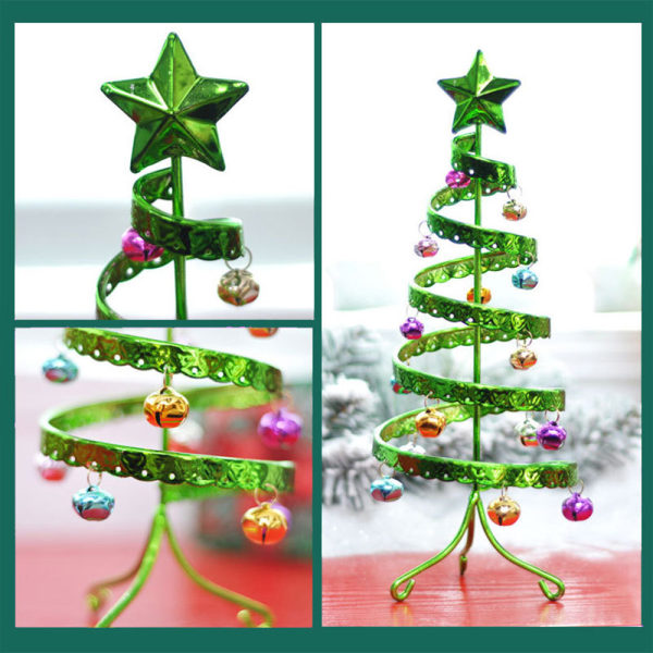 Tabletop Spiral Gems Christmas Tree - metal Table Top Tree -