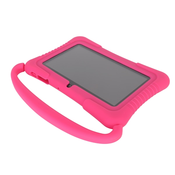 7-tums Barnplatta 2GB 32GB Quad Core-processor Dubbel Kamera 3D-design Småbarnsplatta med Skyddsfodral för Android 10 110‑240V Rosa EU-kontakt