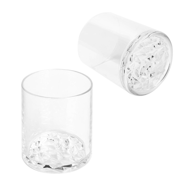 300 ml akrylvinglas med diamantformad botten för juice och mjölkte
