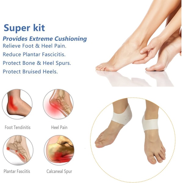 Hälkoppar, Plantar Fasciitis Inlägg, Hälkuddar Kudde (3