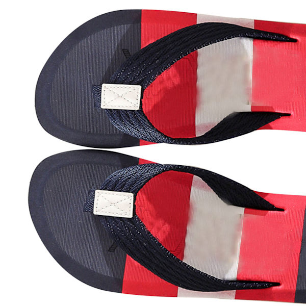 Flip-flops för män, snabbtorkande, ventilerande, halkfria, mjuka EVA, ergonomiska badtofflor, mörkblå 41