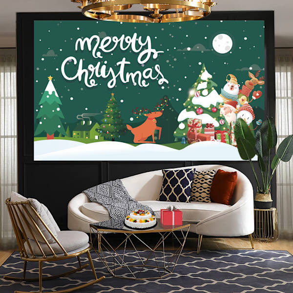 Christmas background banner, 100D polyester cloth scene