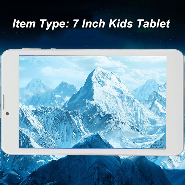 7 Tum Barnplatta för Android 10 2GB 32GB 5G Wifi Dual Band Octa Core IPS HD 3G Samtalstablett EU-kontakt 100‑240V Guld EU-kontakt