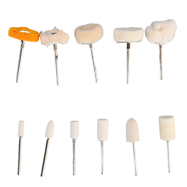 50 st Polerhuvud 3mm Spindel Buffing Hjul Mini Borste Tillbehör Set Kit för DIY