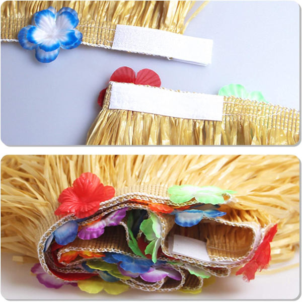 Hawaiian Party Decorations Set with Grass Table Skirt Hawaiian
