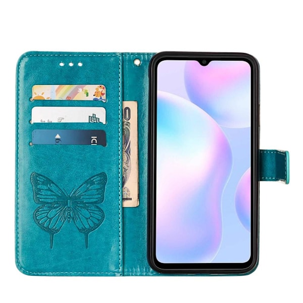Xiaomi Redmi 9A / 9AT Fodral Butterfly Blå