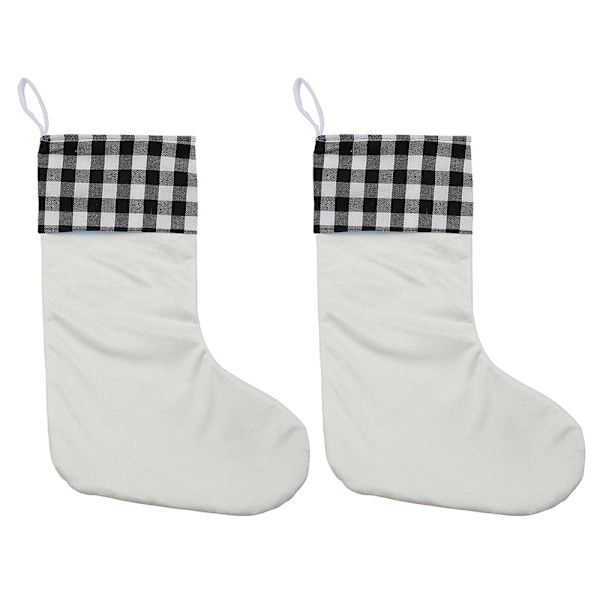2 packs of Christmas socks Blank Christmas gift socks Fireplace