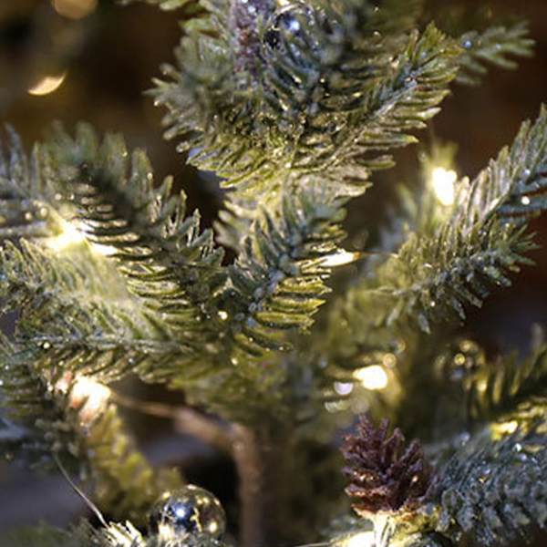 Flocking artificial Christmas tree, desktop cedar Christmas