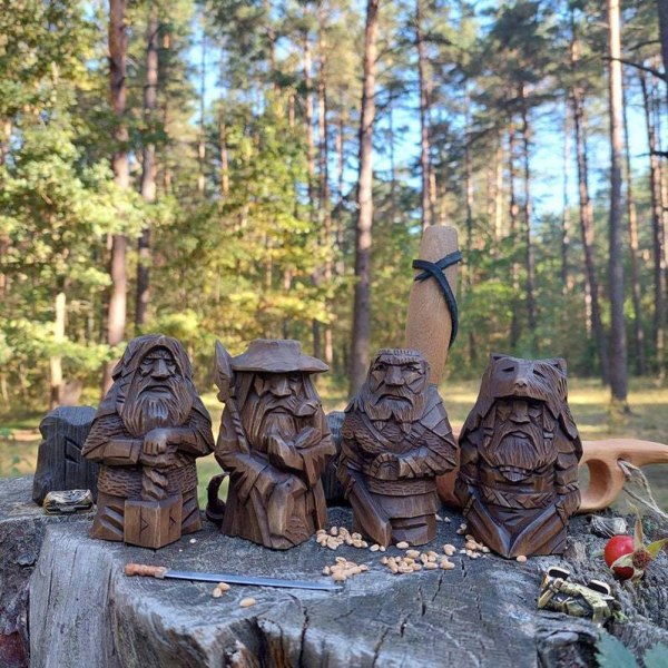 Odin Thor Resin Viking Staty Konst Hantverk Prydnader för Hemmet