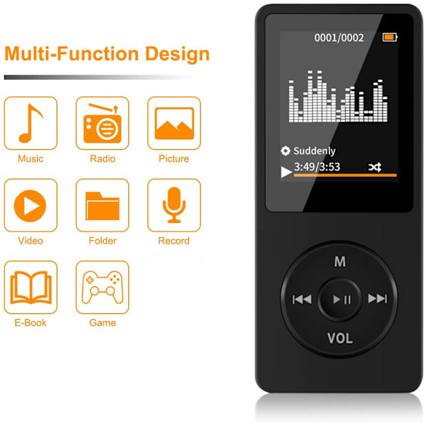 WiFi Mp3-spelare med Bluetooth, Full Touch Screen Mp3 Mp4