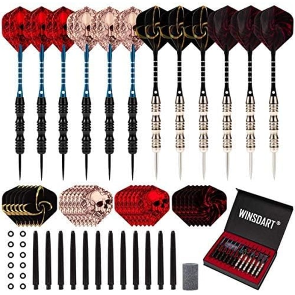 Grams Metallspets Dart Set, Darts Metallspets Set, Metallpilar för