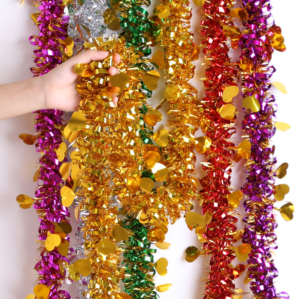 Valentine's Day Wreaths for Front Door Decor Tinsel Heart
