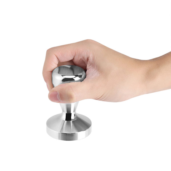57,5 mm/49 mm rostfritt stål kaffepress med platt bas espresso