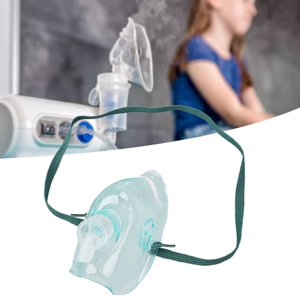 Näsgrimma, mjukt material böjd nässpets för andningshjälp, bekväm passform lätt slang, universalkoppling för nebulisatorer,