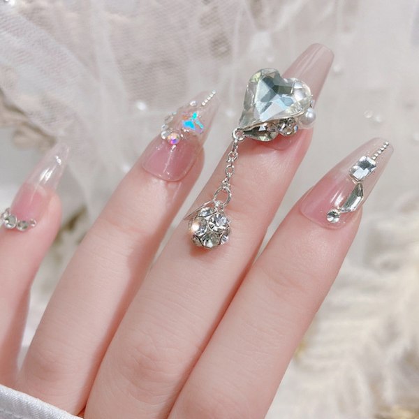 12 st 3D nagelberlocker dingla nagel strass nagelkristaller legering