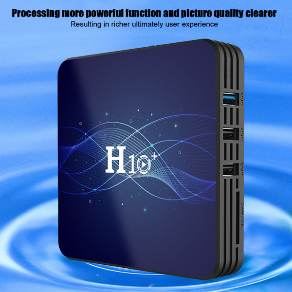 H10+ Net Player Internet TV-box Dubbelfrekvens Digital Display för Android 9.0 100–240V 2+16 AU-kontakt