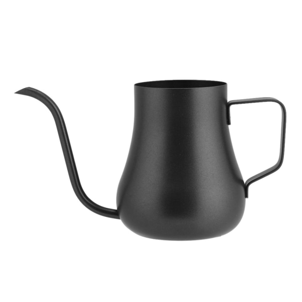 280 ml svart droppkaffekanna i rostfritt stål med lång pip