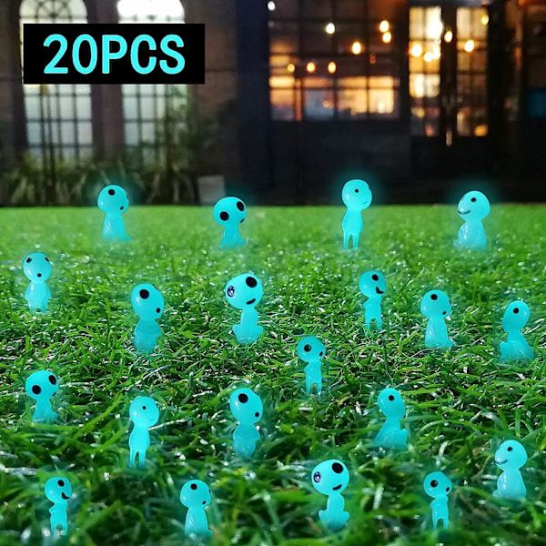 Glow in Dark Statues Fairy Garden Accessories Outdoor Luminous