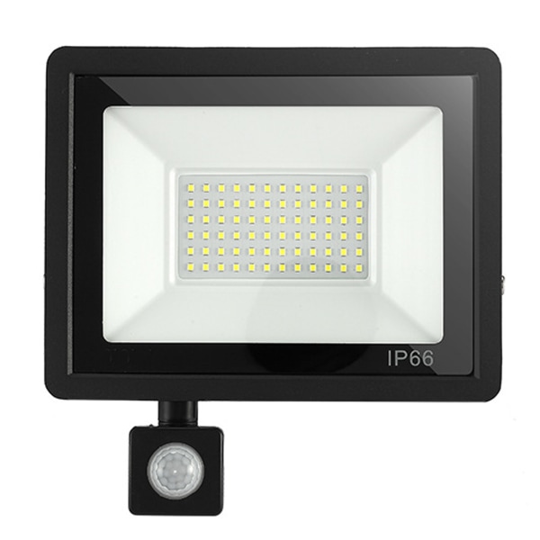 Human Sensor LED-strålkastare 50W IP66 Vattentät 6000K Utomhus
