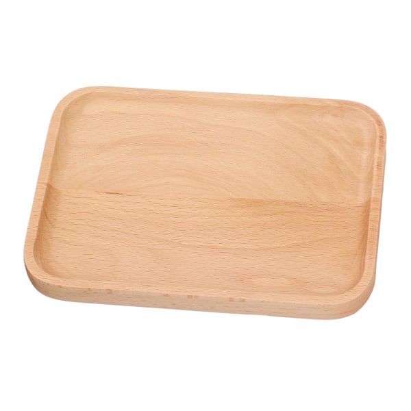 Trärektangulär serveringsbricka middag dryck mat snacks fat