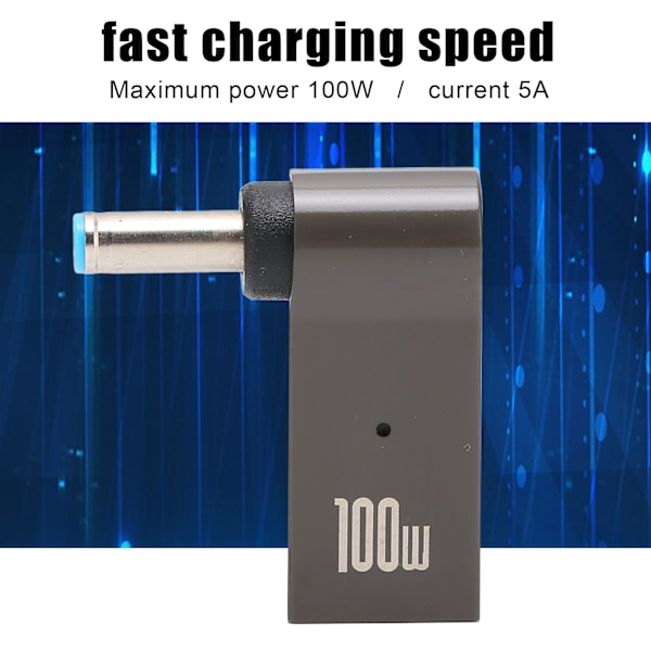 Mångsidig USB C till DC-adapter, 4,5x3,0 mm kontakt för exakt anslutning, aluminiumlegeringsskal med snabb värmeavledning för bärbara datorer, Universal PD