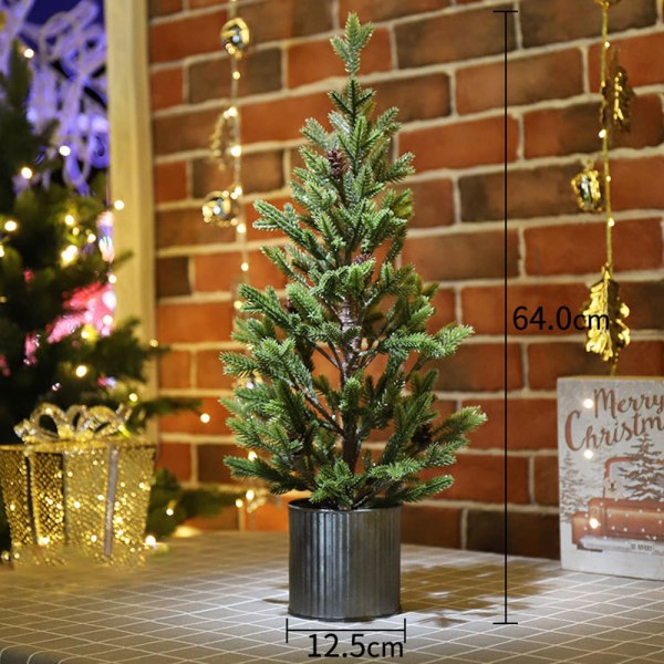 Flocking artificial Christmas tree, desktop cedar Christmas